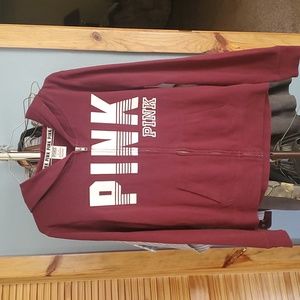 PINK VS Sweatshirt - Maroon Size Medium